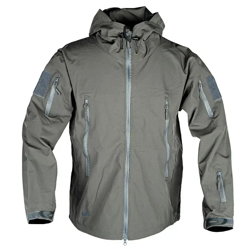 Summer Soft Shell Jackets Men Tactical Windproof Waterproof Jacket Men Clothing Wear Resistant Jackets Mens Hooded Coats