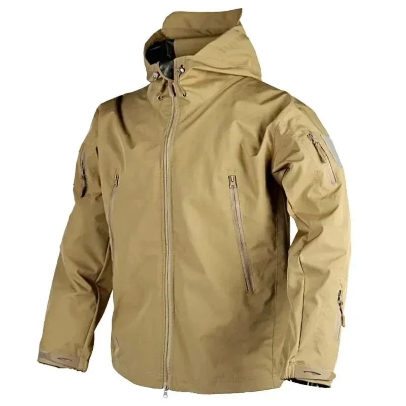 Summer Soft Shell Jackets Men Tactical Windproof Waterproof Jacket Men Clothing Wear Resistant Jackets Mens Hooded Coats