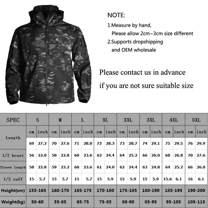Summer Soft Shell Jackets Men Tactical Windproof Waterproof Jacket Men Clothing Wear Resistant Jackets Mens Hooded Coats