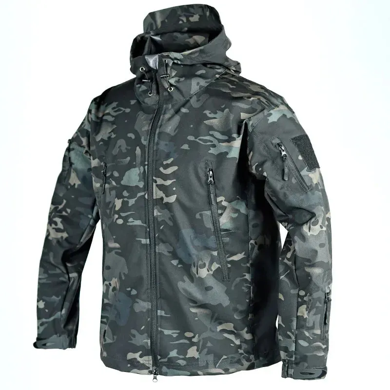 Summer Soft Shell Jackets Men Tactical Windproof Waterproof Jacket Men Clothing Wear Resistant Jackets Mens Hooded Coats