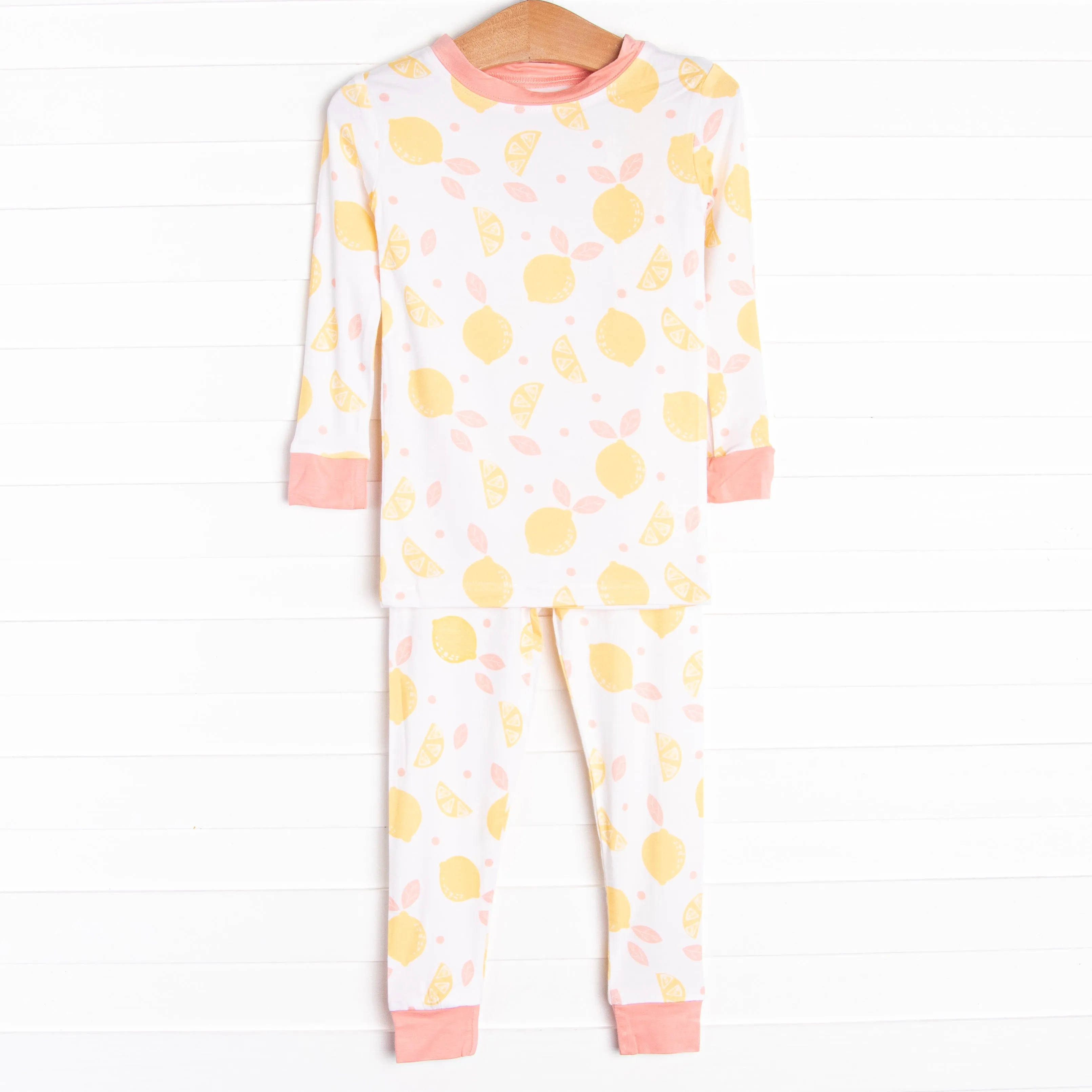 Sweet Tart Slices Bamboo Pajama Set, Pink