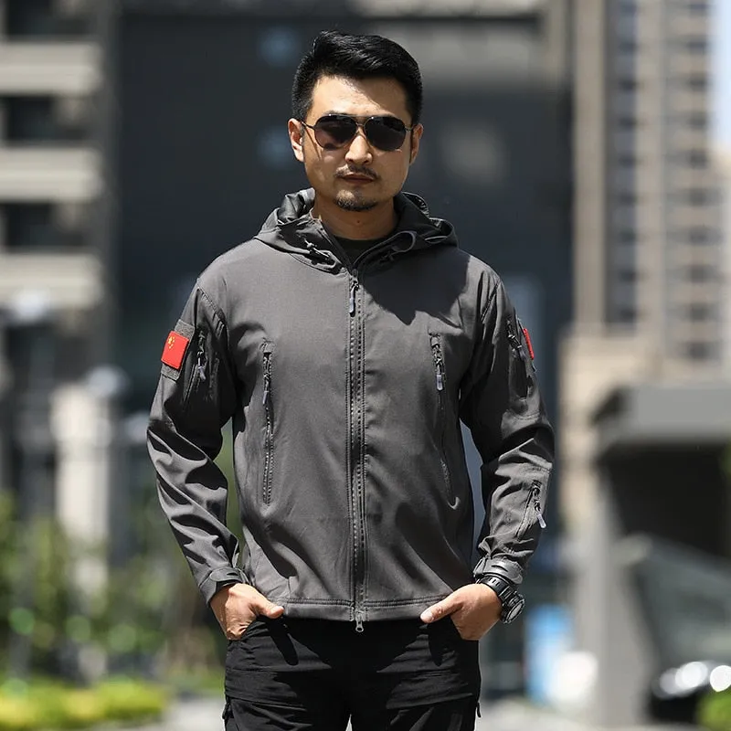 Tactical Windbreaker with Hoodie