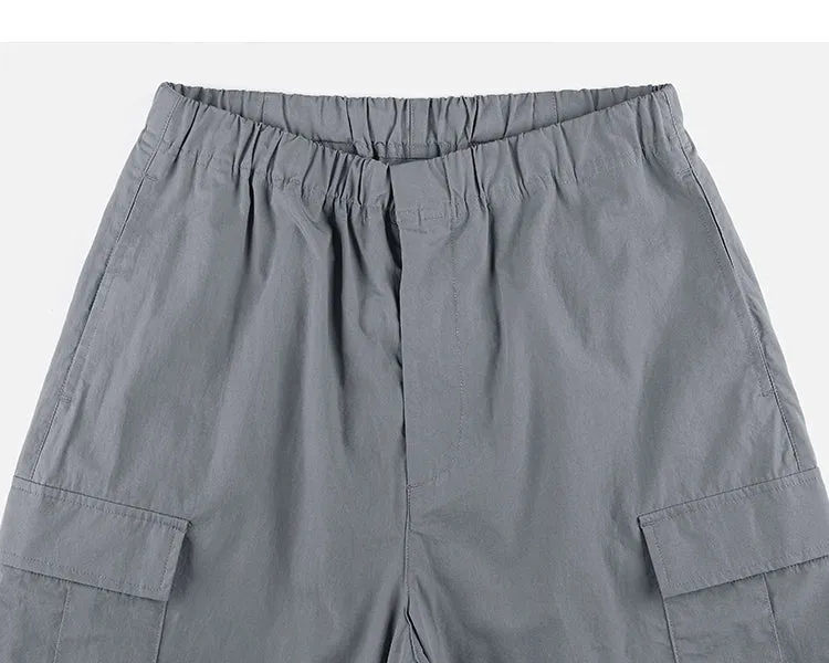 Tapered Elastic Waist Cargo Pants