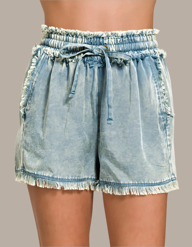 Tencel Mineral Wash Shorts