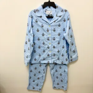 The Cat’s Pajama’s Queen Bee Luxe Pima Cotton Pajamas Set Women’s Medium Blue