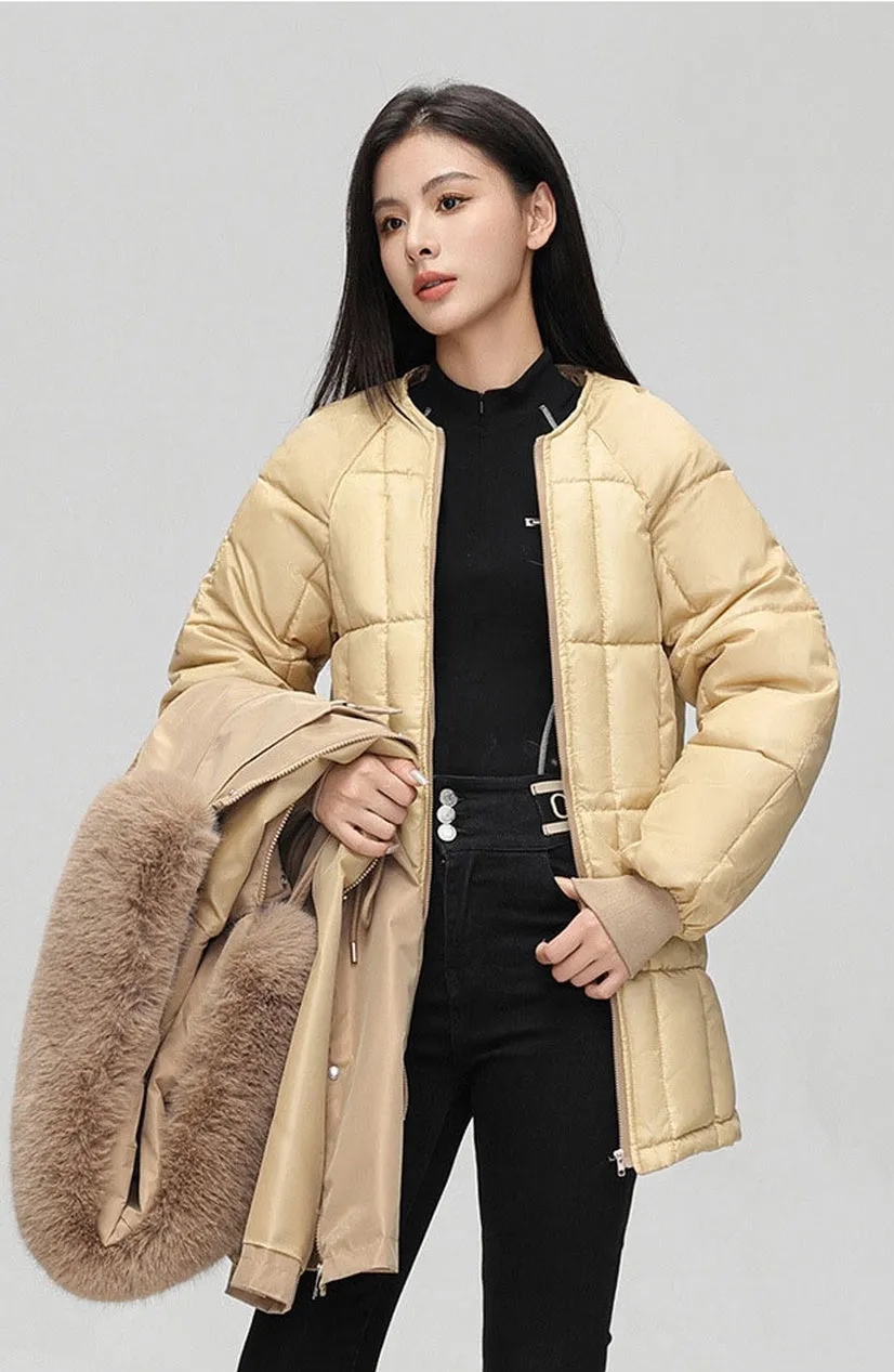 Thickened Hooded Parka that Offers Stain-Resistant Protection