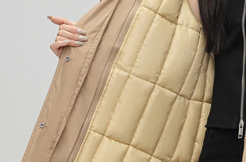 Thickened Hooded Parka that Offers Stain-Resistant Protection