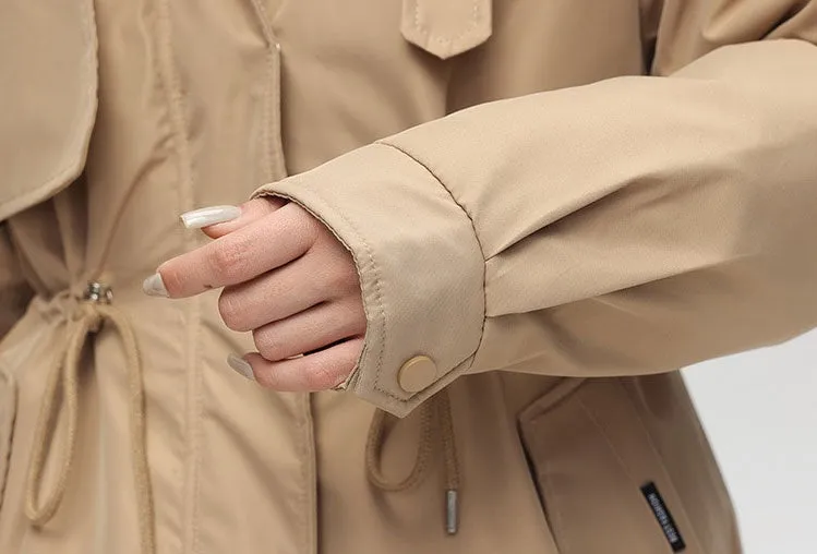 Thickened Hooded Parka that Offers Stain-Resistant Protection