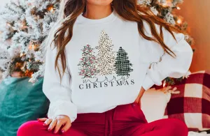 Three Christmas Trees Merry Sweatshirt