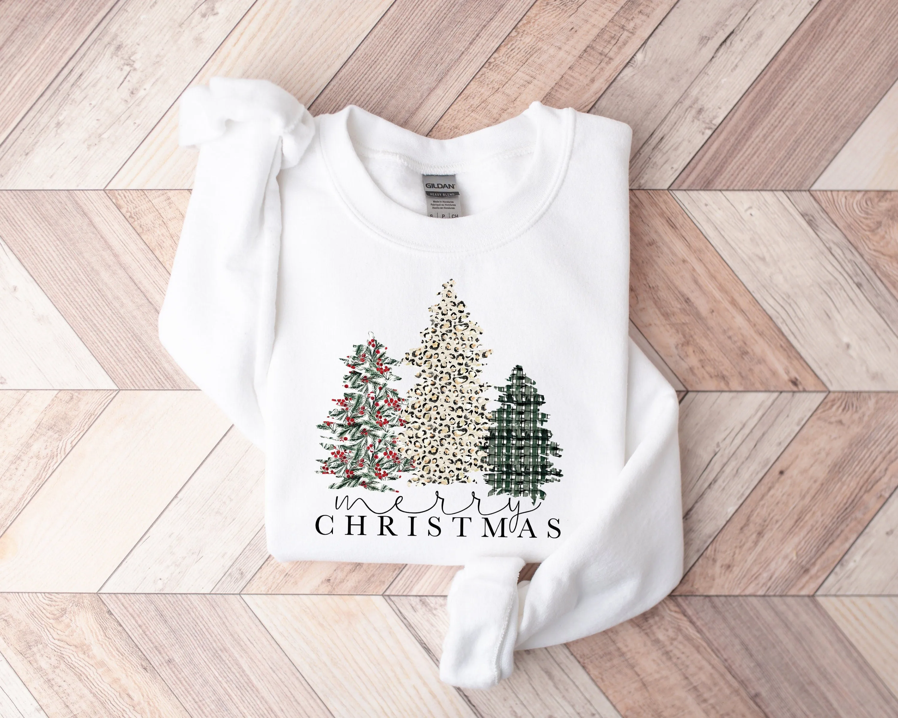 Three Christmas Trees Merry Sweatshirt