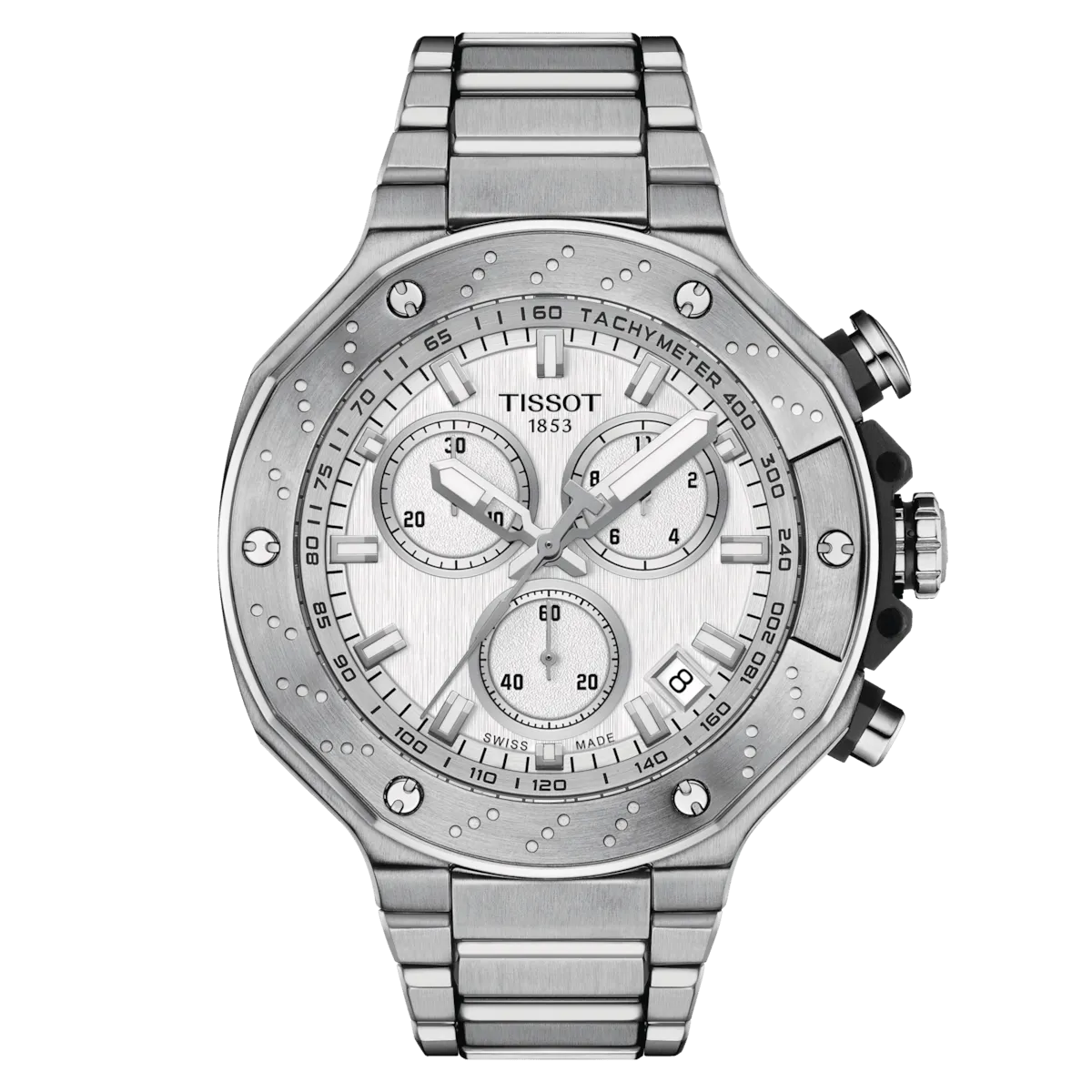 Tissot T-Race 45mm Chronograph Silver Dial Men's Watch T1414171103100