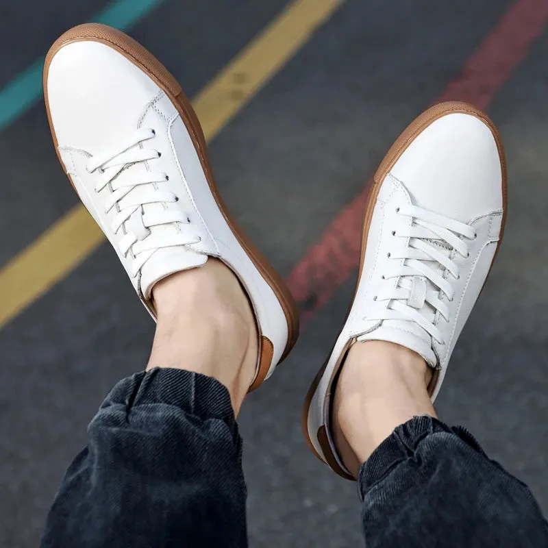 TrendySteps Herren Echtleder Freizeit-Sneaker