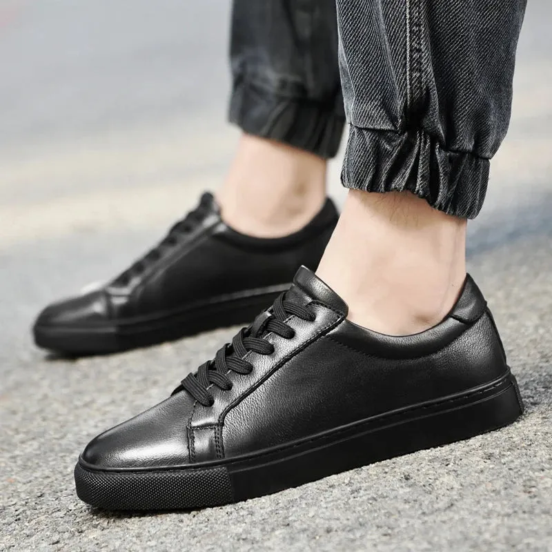 TrendySteps Herren Echtleder Freizeit-Sneaker