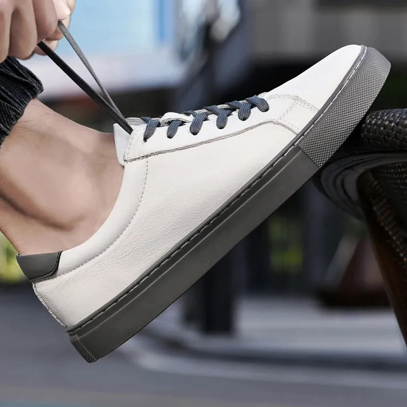 TrendySteps Herren Echtleder Freizeit-Sneaker