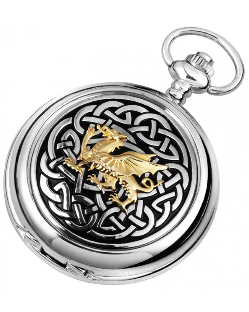 Two Tone Welsh Dragon Pocket Watch