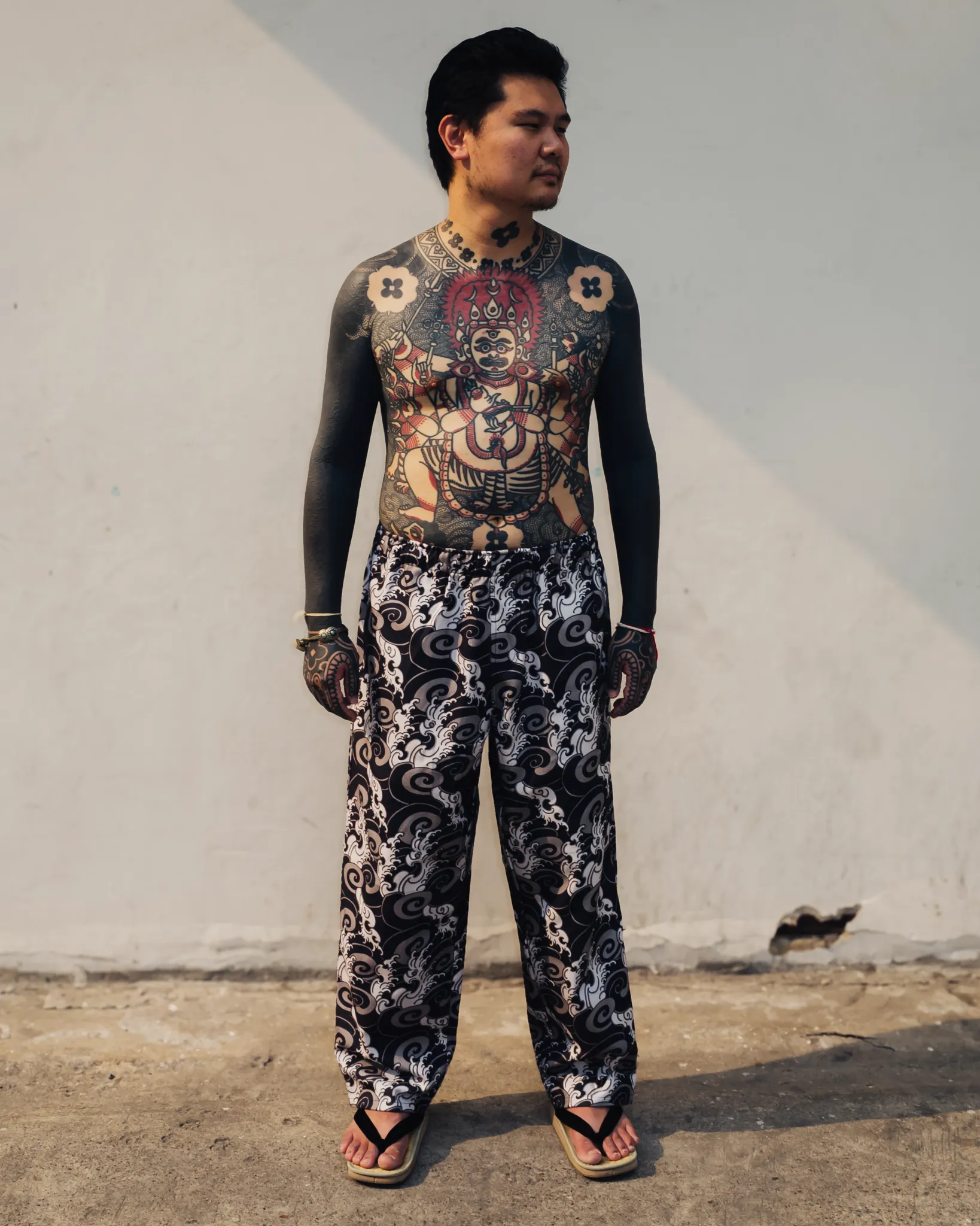 [UNISEX] GUY LE TATOOER X LOCO MOSQUITO WAVES DRAWSTRING TROUSERS