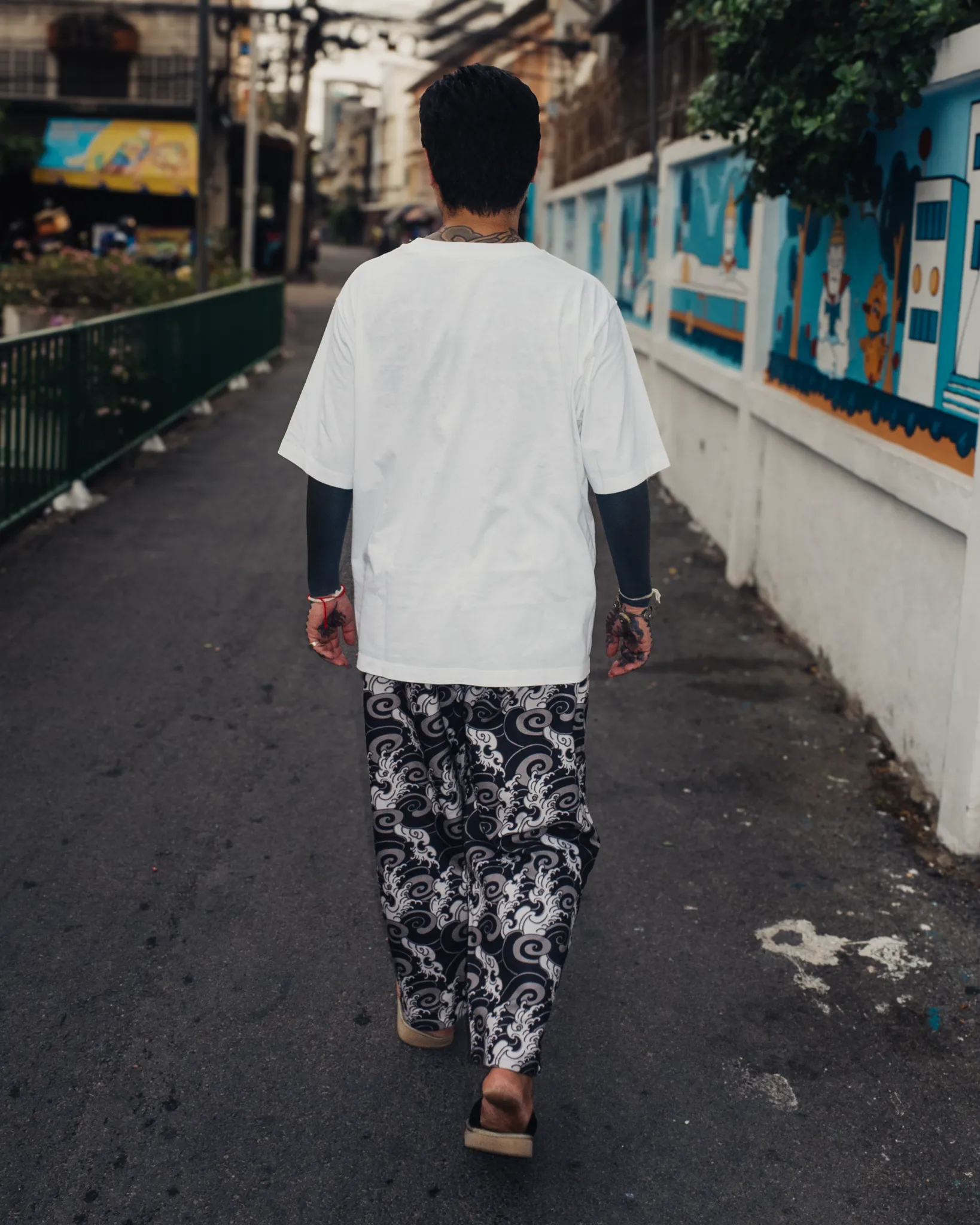 [UNISEX] GUY LE TATOOER X LOCO MOSQUITO WAVES DRAWSTRING TROUSERS