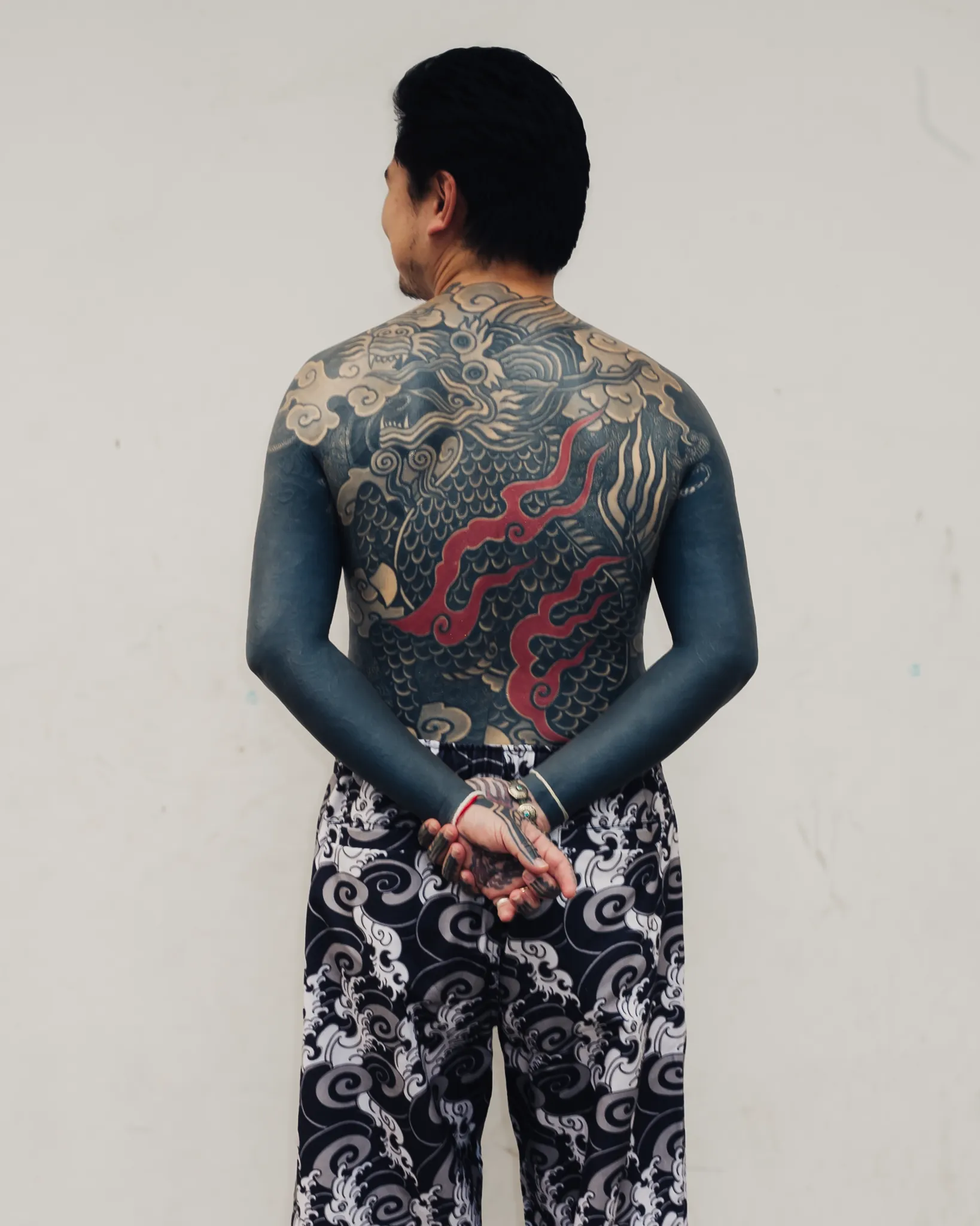 [UNISEX] GUY LE TATOOER X LOCO MOSQUITO WAVES DRAWSTRING TROUSERS
