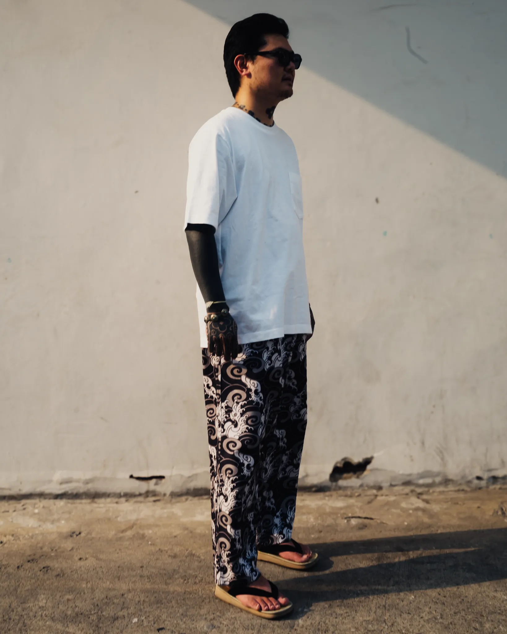 [UNISEX] GUY LE TATOOER X LOCO MOSQUITO WAVES DRAWSTRING TROUSERS