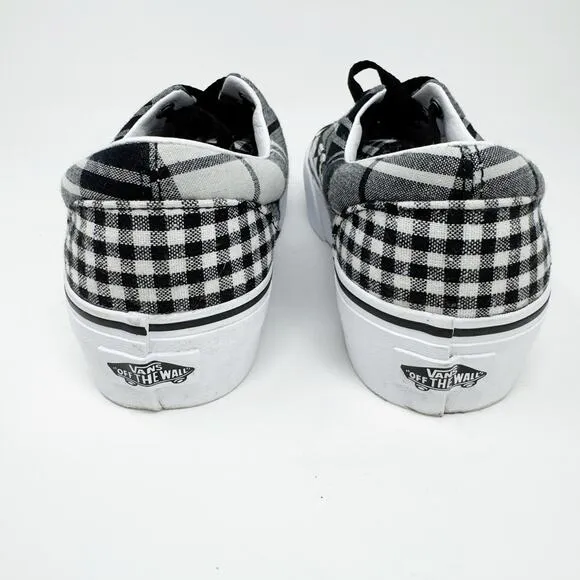 Vans Era Platform Plaid Checkerboard Black &amp; White Sneaker 6