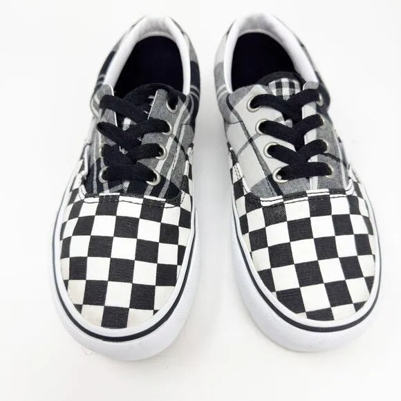 Vans Era Platform Plaid Checkerboard Black &amp; White Sneaker 6