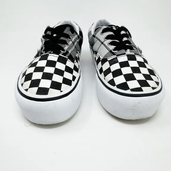 Vans Era Platform Plaid Checkerboard Black &amp; White Sneaker 6