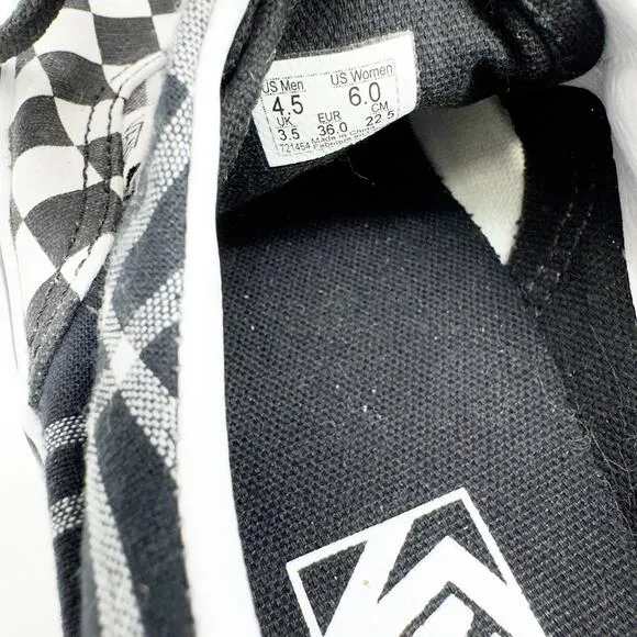 Vans Era Platform Plaid Checkerboard Black &amp; White Sneaker 6