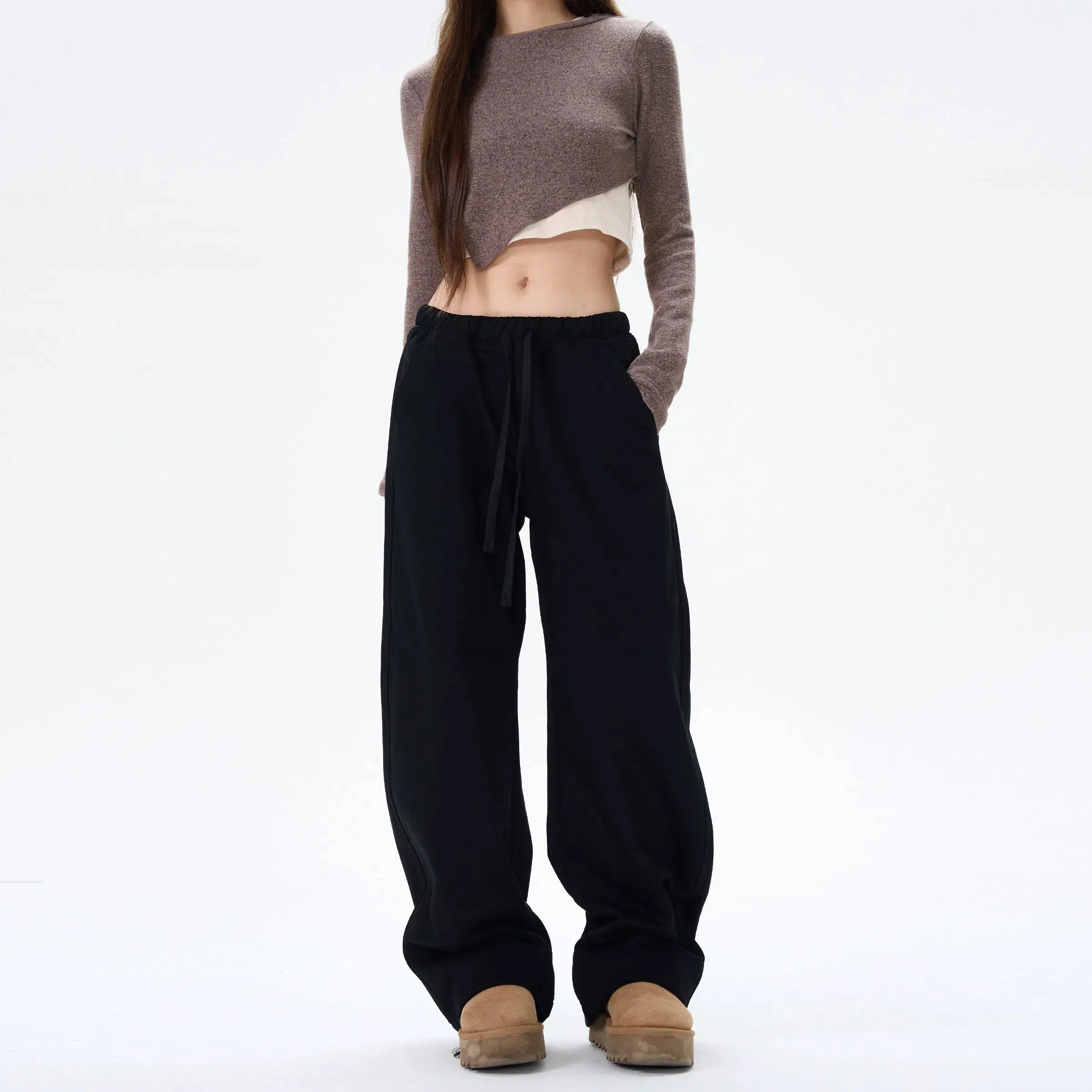 Velvet Drawstring Sweatpants