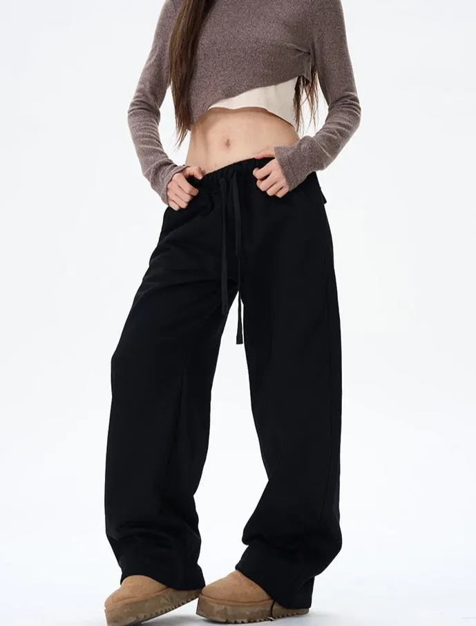 Velvet Drawstring Sweatpants