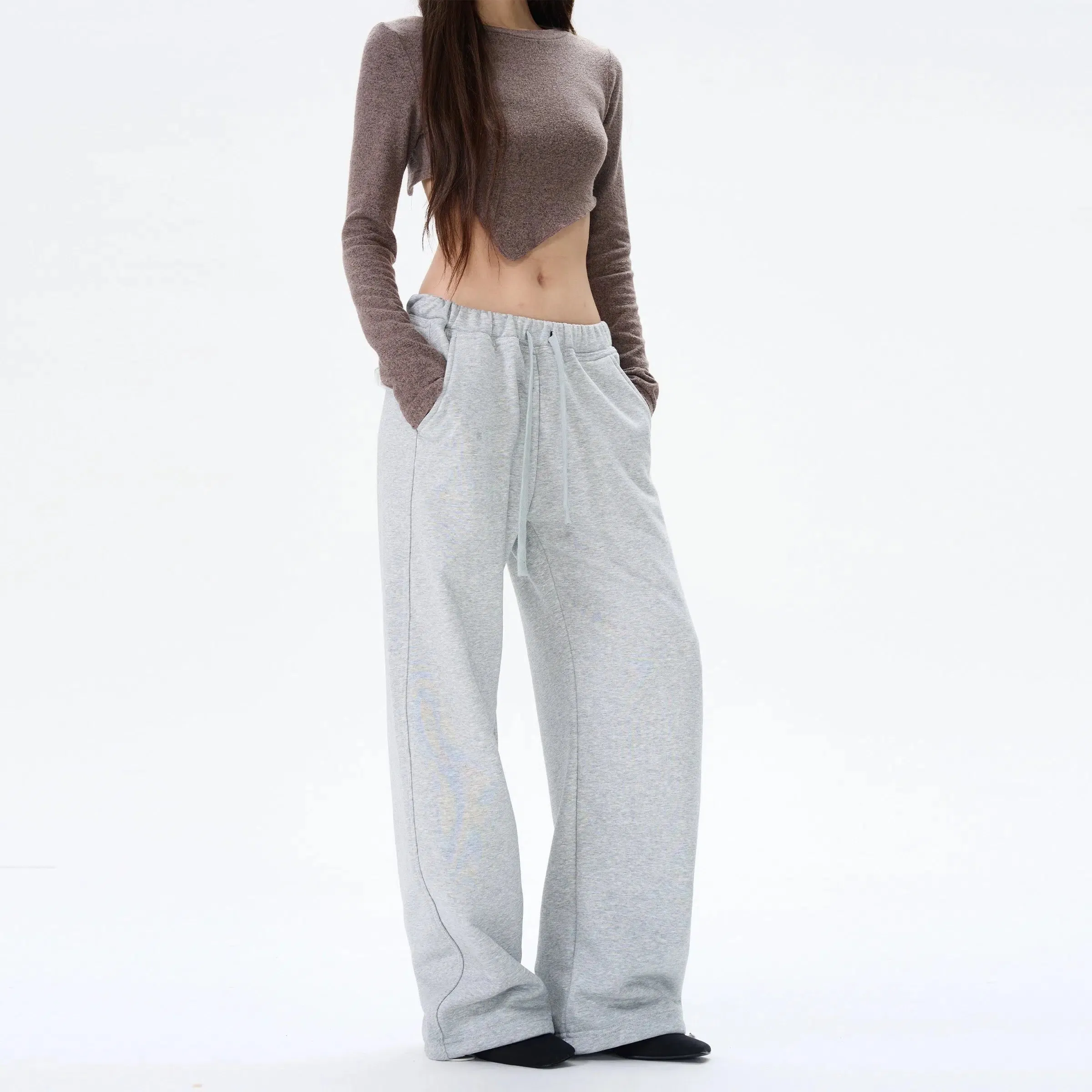 Velvet Drawstring Sweatpants
