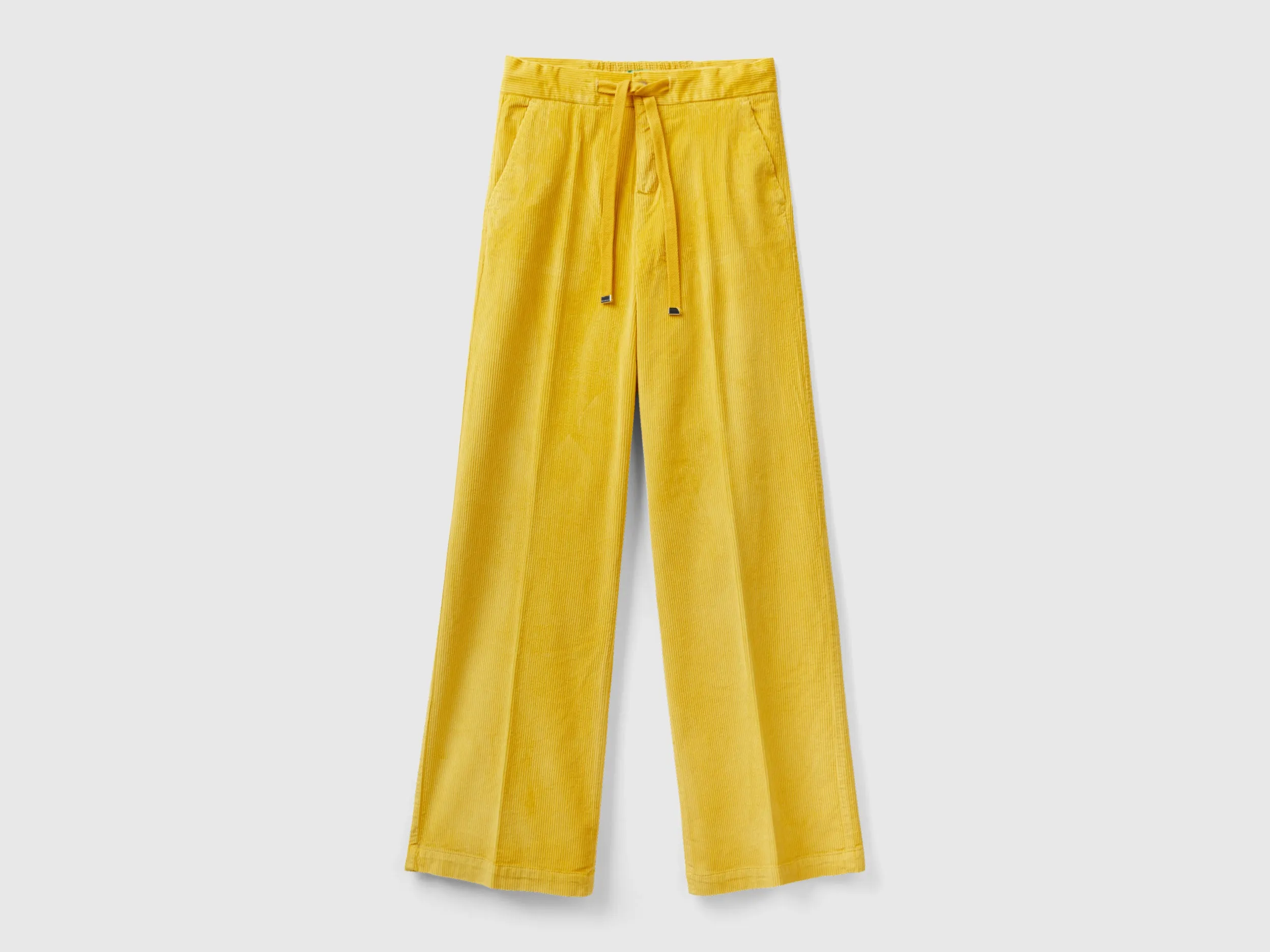 Velvet Fabric Yellow Pants