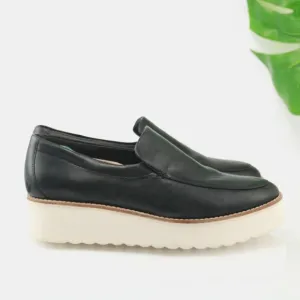 Vince Womens Zeta-B Slip On Shoe Size 9.5 Black Leather Platform Sneaker Loafer