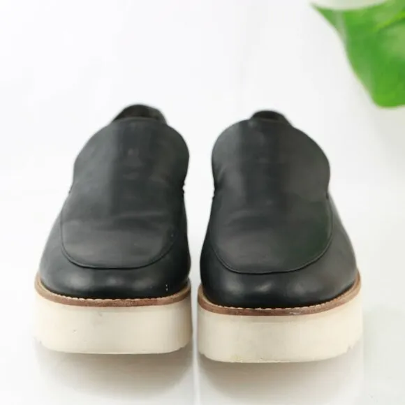 Vince Womens Zeta-B Slip On Shoe Size 9.5 Black Leather Platform Sneaker Loafer