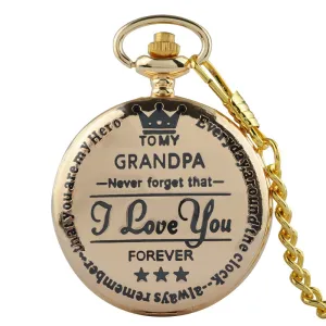 Vintage Chain Retro The Greatest Pocket Watch Necklace For Grandpa Dad Gifts Reloj Skyrim New Arrival Free Shipping Hot Sale