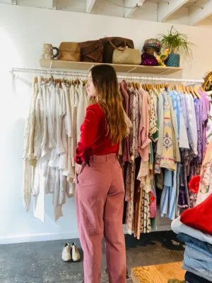 Vintage Liz Sport Pink Corduroy Pants