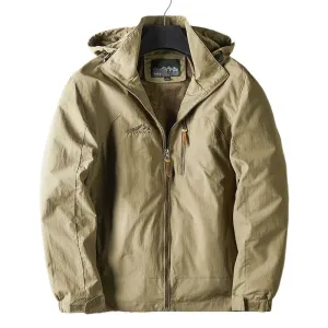 Waterproof Jackets For Men Outdoor Hiking Trekking Jacket With Hood Casual Spring Windbreaker Military Field Jacket Mens Coats