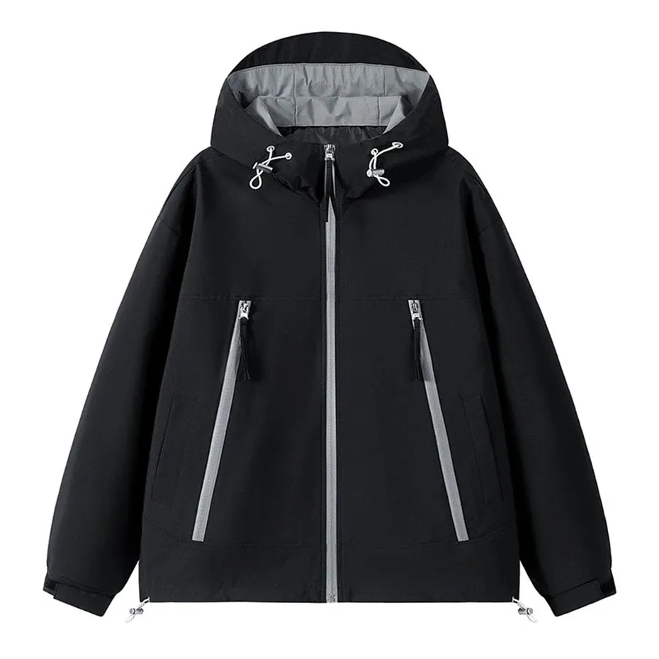 Waterproof Windbreaker Jacket Men Solid Color Cargo Jackets Coats Plus Size 9XL Spring Autumn Outerwear Male