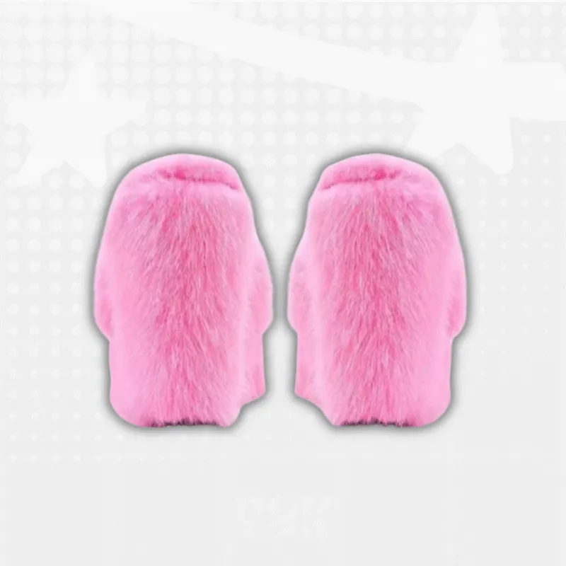 Wedge-heeled Y2K Fur Sandals