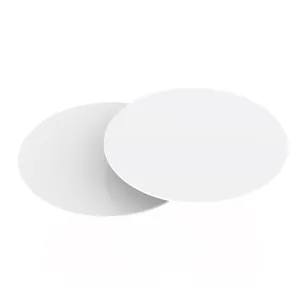 White Glossy Acrylic Round Disk Set of 2-1/8 or 0.12" thick for Cake Serving and Reusable Cake Board