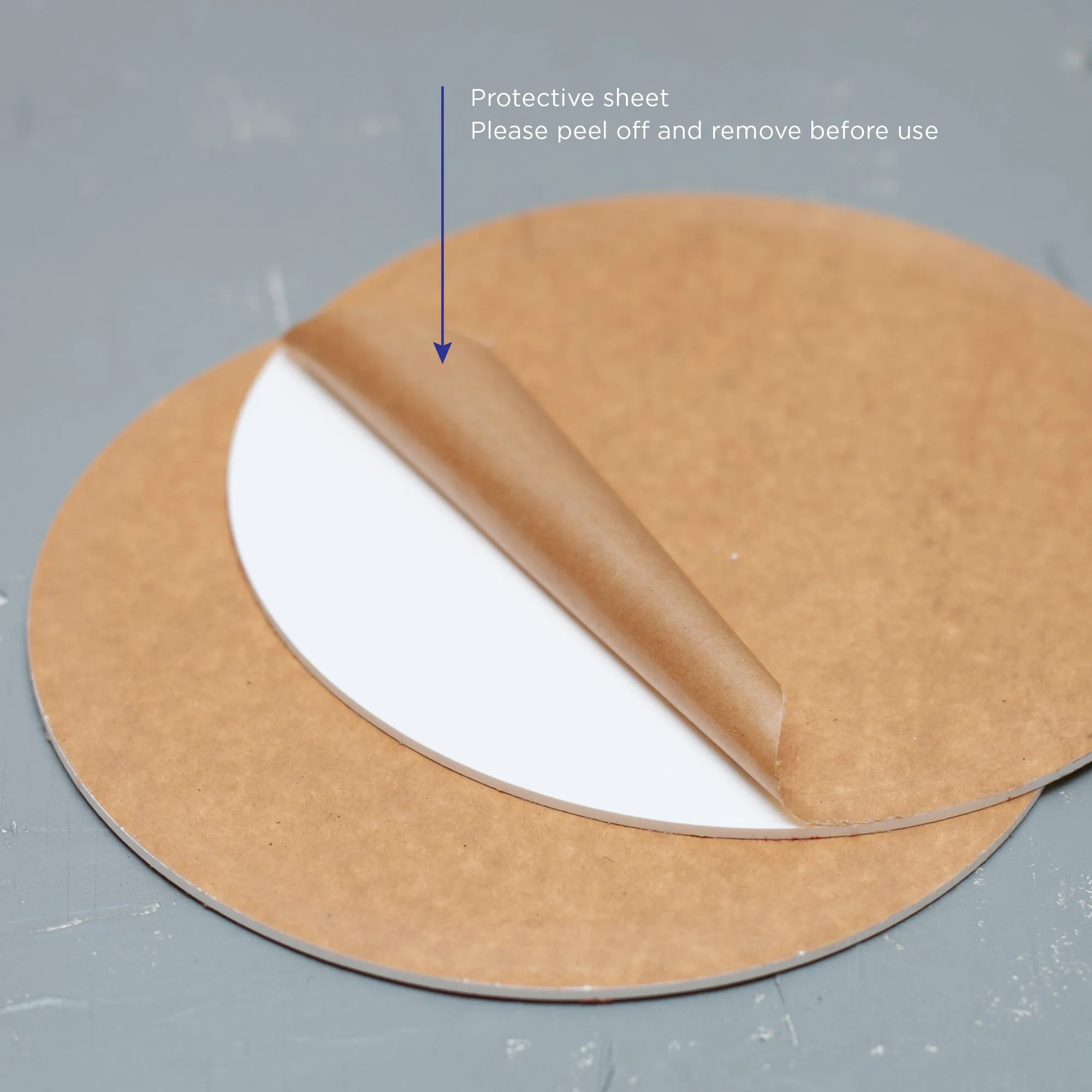 White Glossy Acrylic Round Disk Set of 2-1/8 or 0.12" thick for Cake Serving and Reusable Cake Board