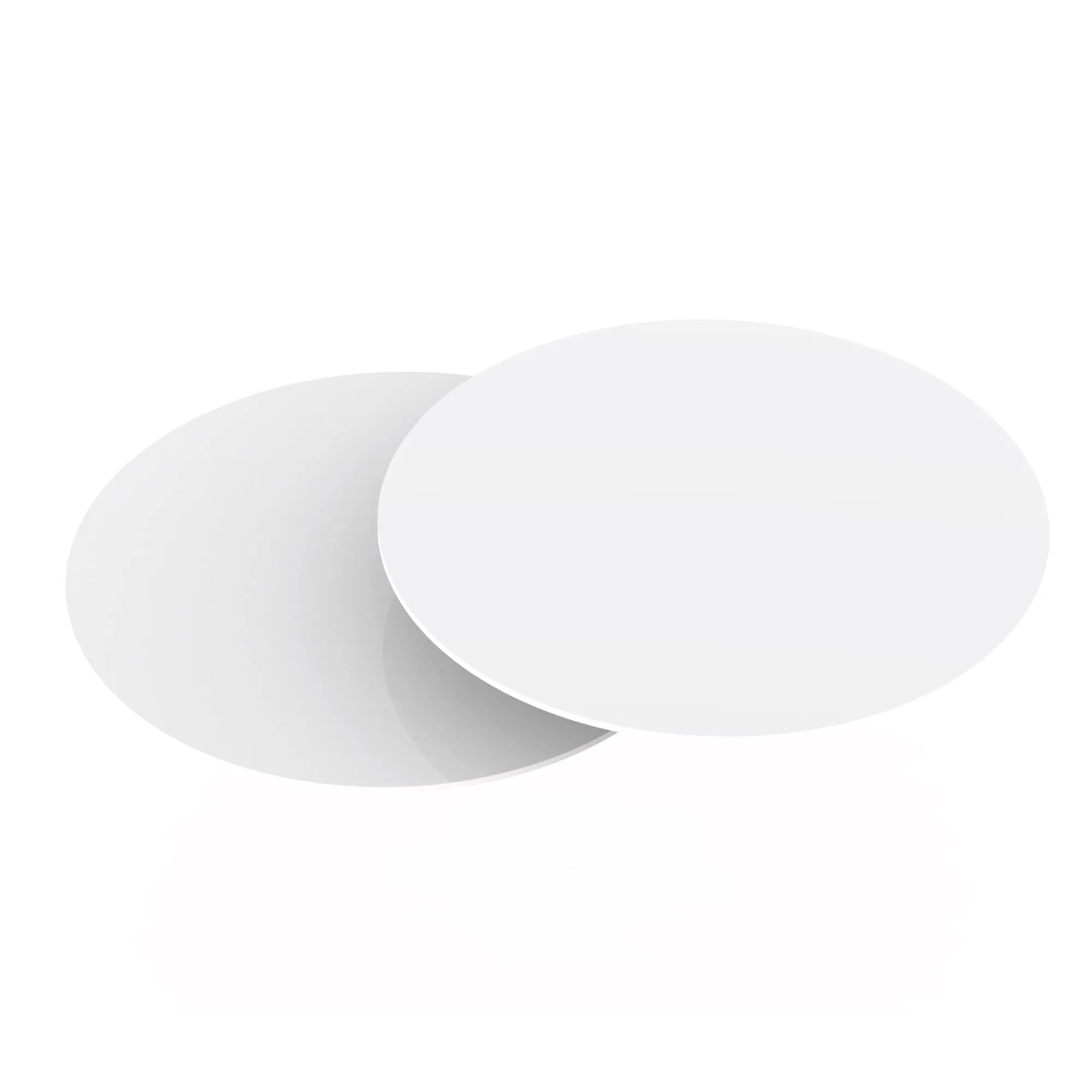 White Glossy Acrylic Round Disk Set of 2-1/8 or 0.12" thick for Cake Serving and Reusable Cake Board