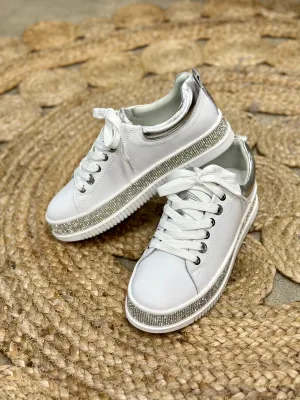 White Lux Sneaker Shoes Lavish