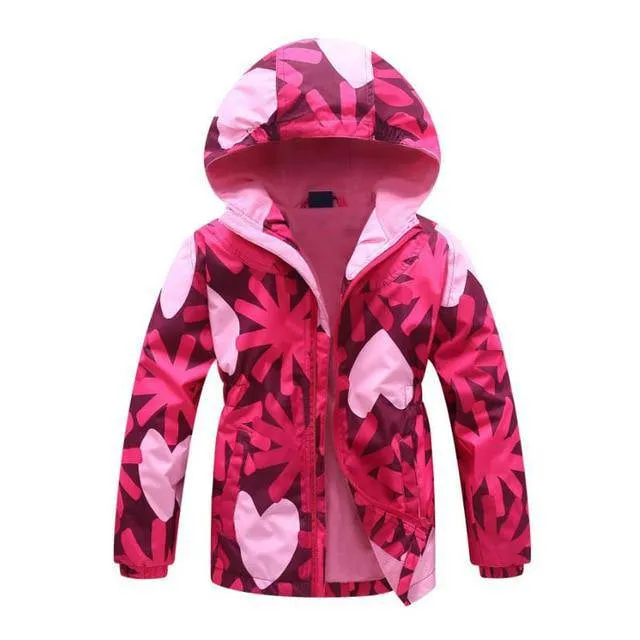 Windbreaker Polar Fleece Windproof Jacket - White, Purple Yellow, Red Pink