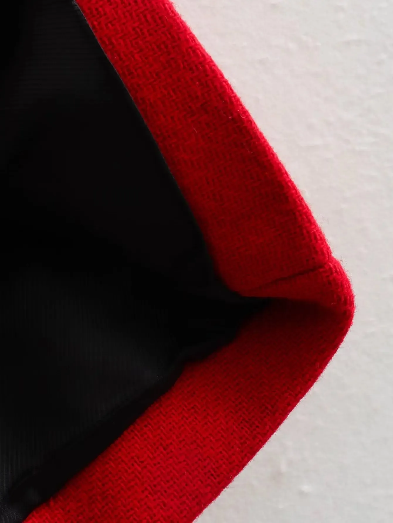 Winter Thick Windbreaker Red Long Blended Button Woolen Loose Retro Coat