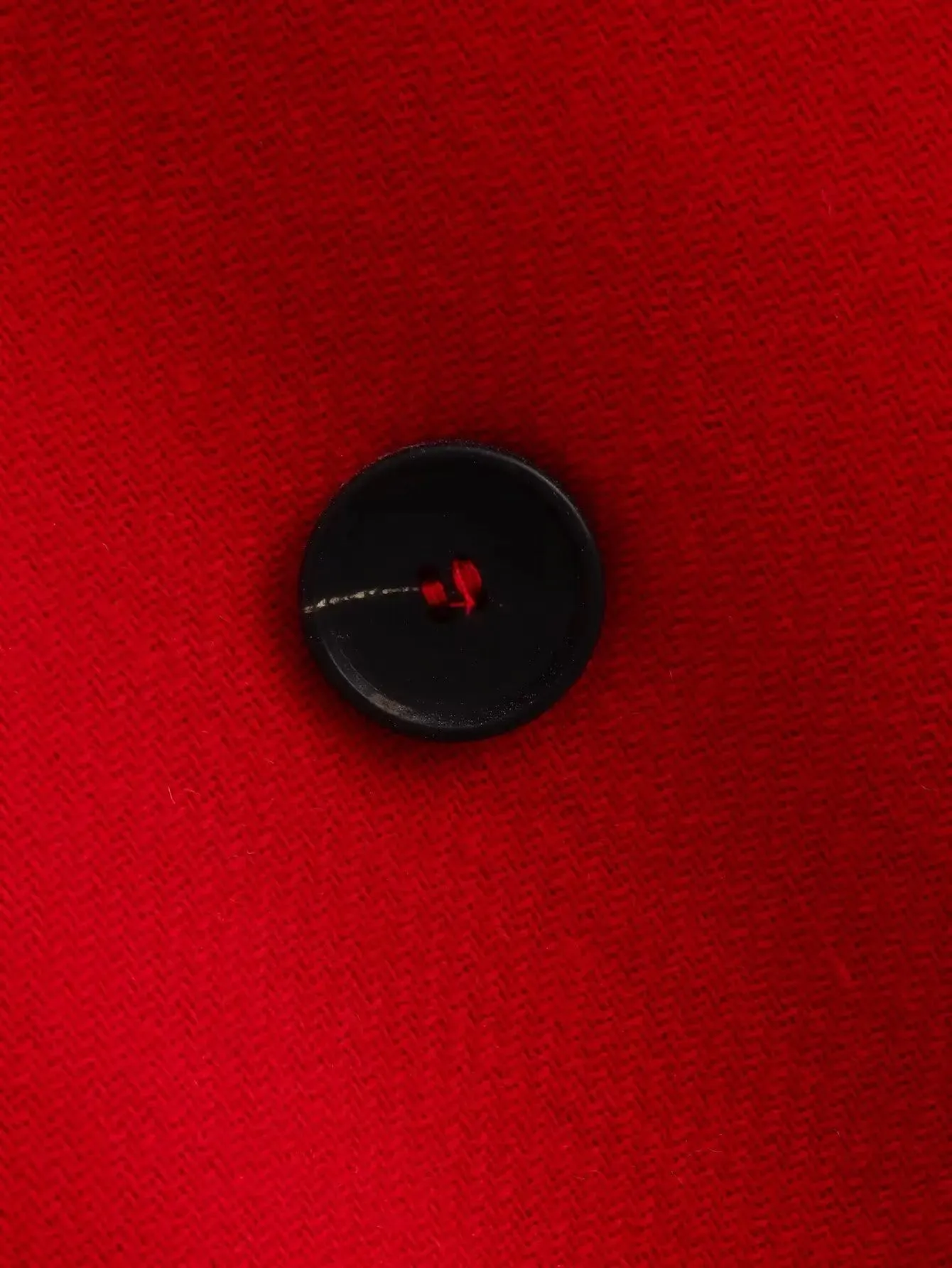 Winter Thick Windbreaker Red Long Blended Button Woolen Loose Retro Coat