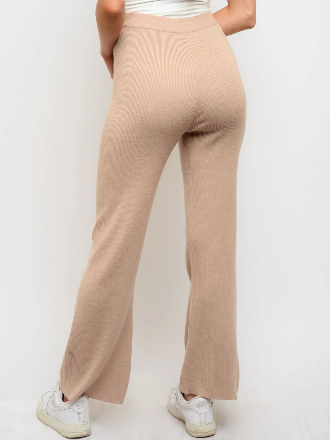 WOMEN'S ELASTIC WAIST FLARED PANTS