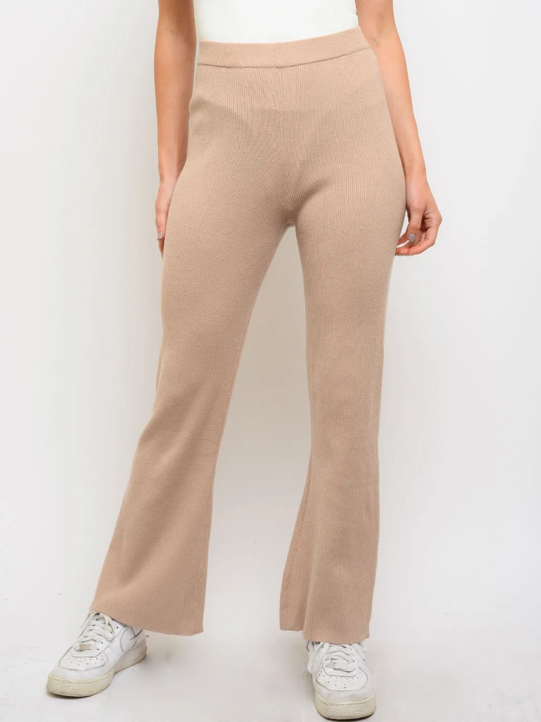 WOMEN'S ELASTIC WAIST FLARED PANTS