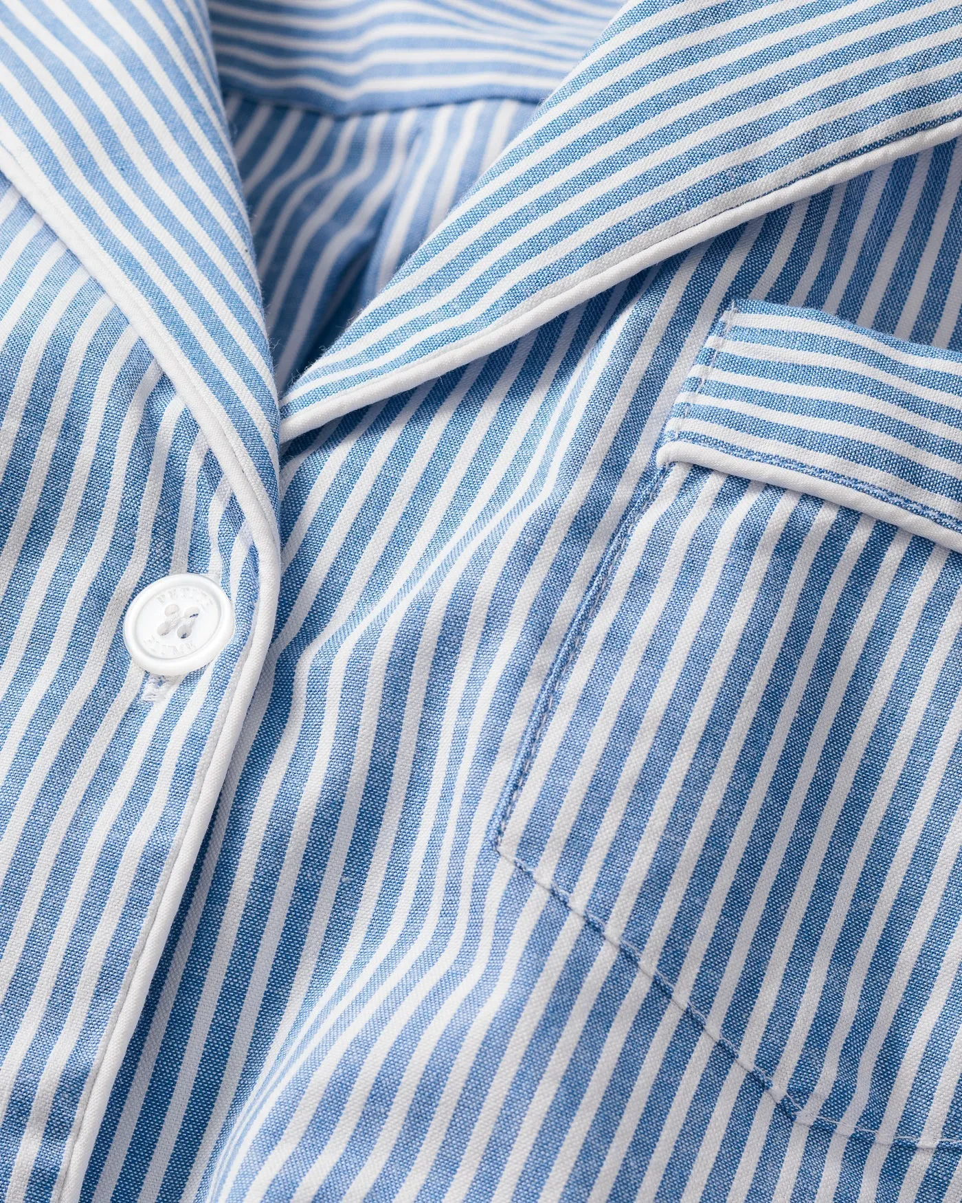 Women's French Blue Seersucker Twill Pajama Set