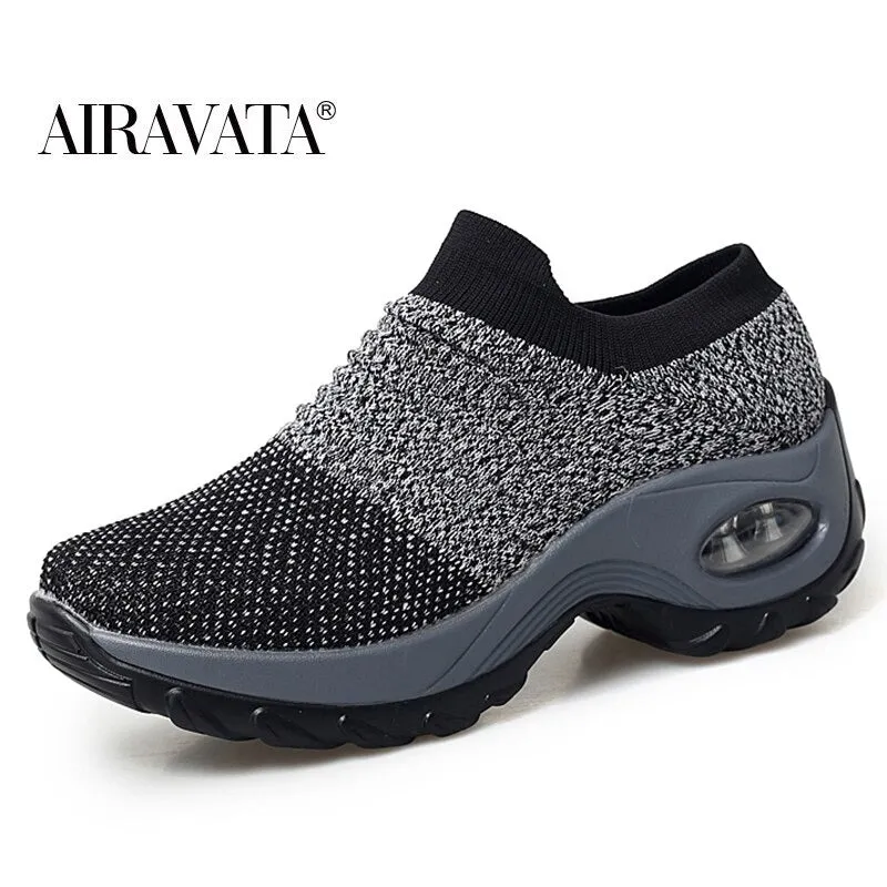 Women's Walking Shoes Slip on Sneaker Socks Lightweight Shoes