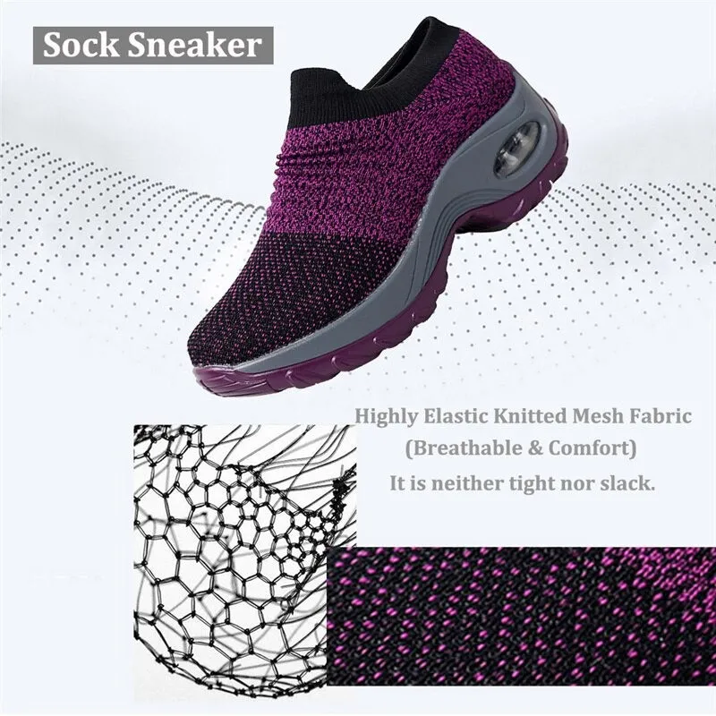 Women's Walking Shoes Slip on Sneaker Socks Lightweight Shoes